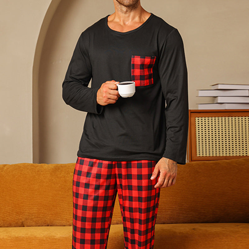 Ice Silk Long Sleeve Long Pants Pajama Set