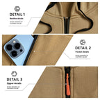 Casual Multi-zipper Arm Pocket Sweatshirt