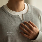 Three-dimensional Waffle Loose False Two Pieces Short Sweater
