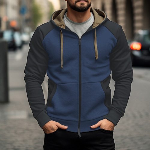 Simple Trendy Casual Loose-fitting Hoodie Zipper Jacket G93P003