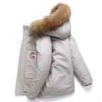 Winter Men's Mid-length Couple Outdoor Beige