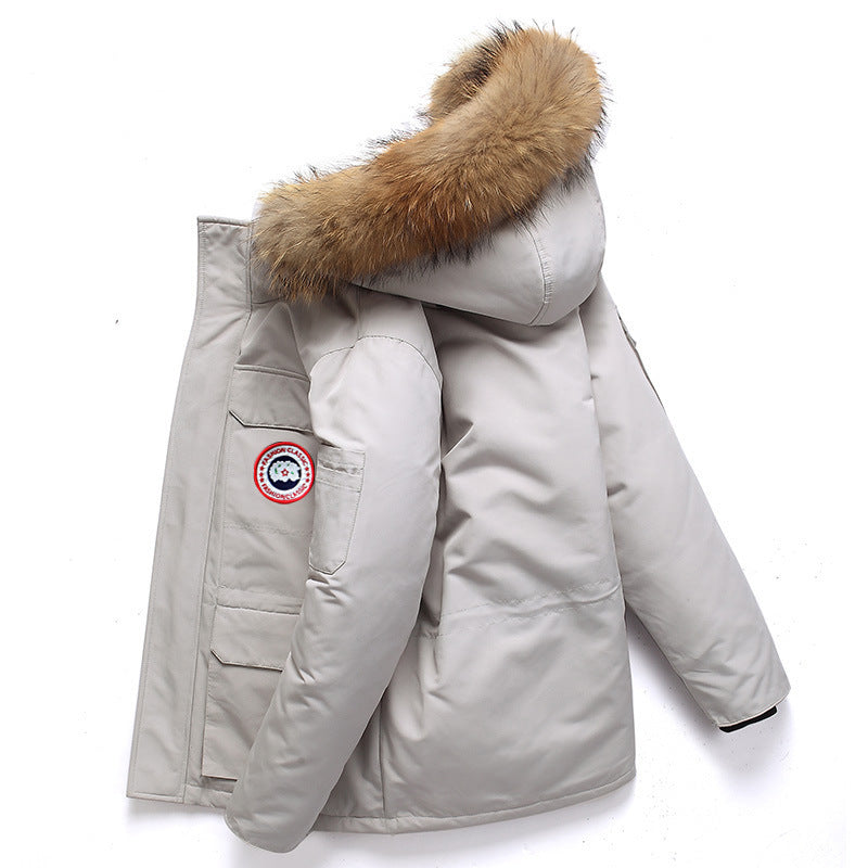 Winter Men's Mid-length Couple Outdoor Beige