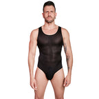 Elastic Vertical Bar Comfortable Fierce Men's One-piece
