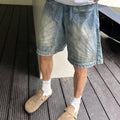 American Retro Do The Old Cowboy Shorts Blue