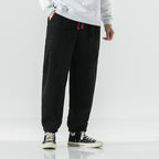 Lamb Wool Warm Harem Pants Black