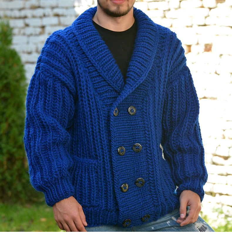 Thickened Double Breasted Sweater