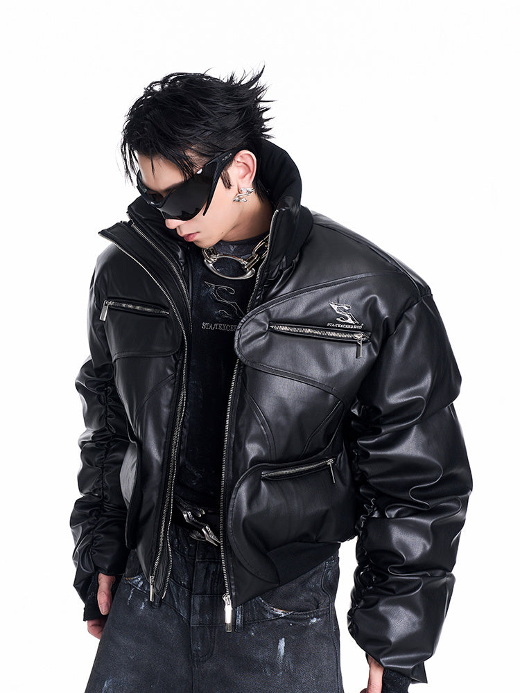 Design Stand-up Collar Thick Short Cotton Coat Jacket