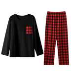 Ice Silk Long Sleeve Long Pants Pajama Set