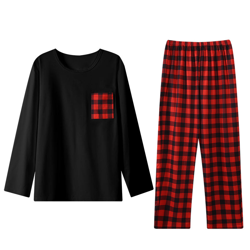 Ice Silk Long Sleeve Long Pants Pajama Set