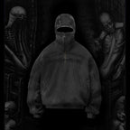 Old Style Personality Street Zipper Sweater Black