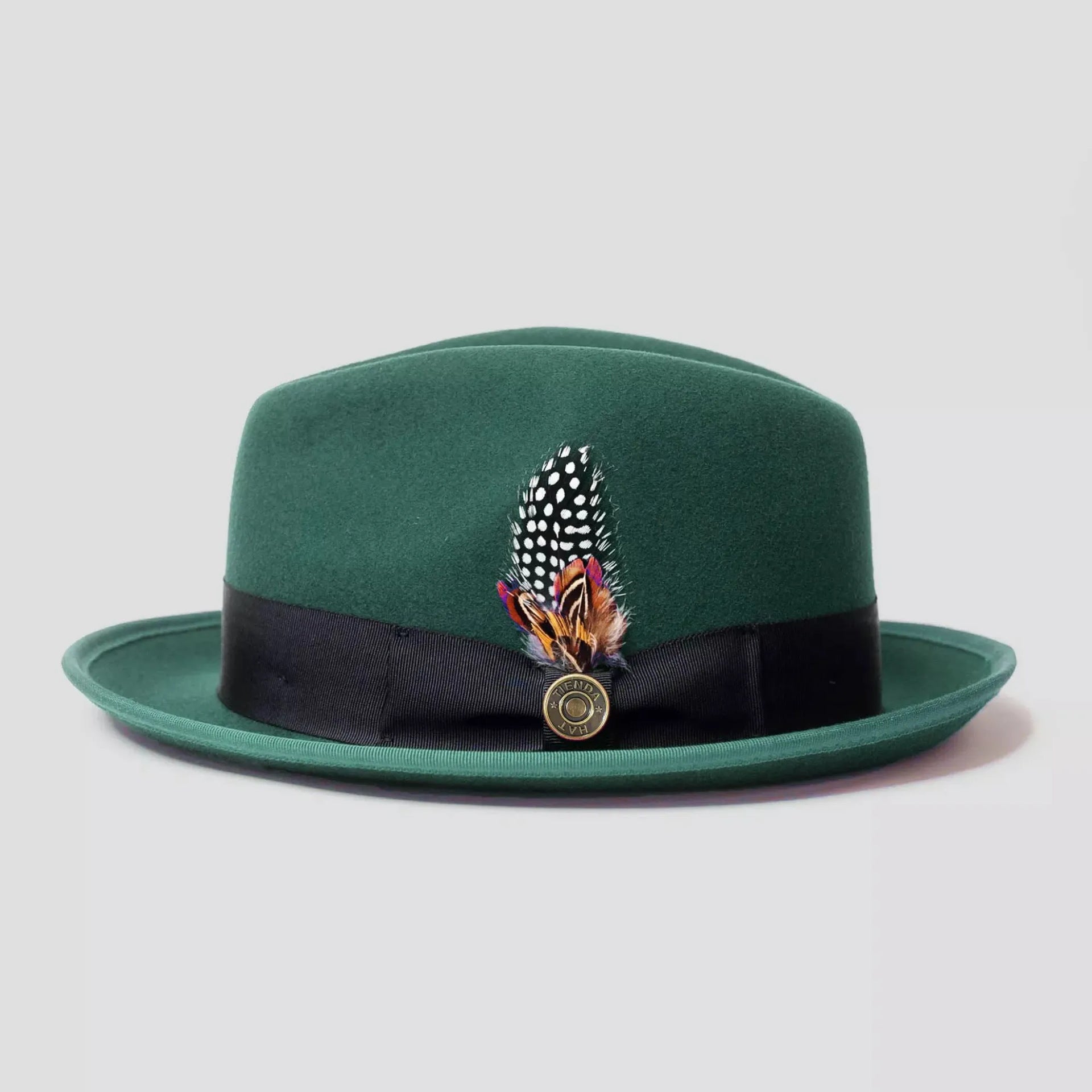 Fashion Bowknot Ribbon Sheep Felt Billycock Green 56to58cm