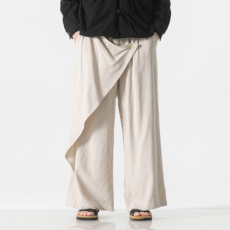 Cotton And Linen Casual Pants