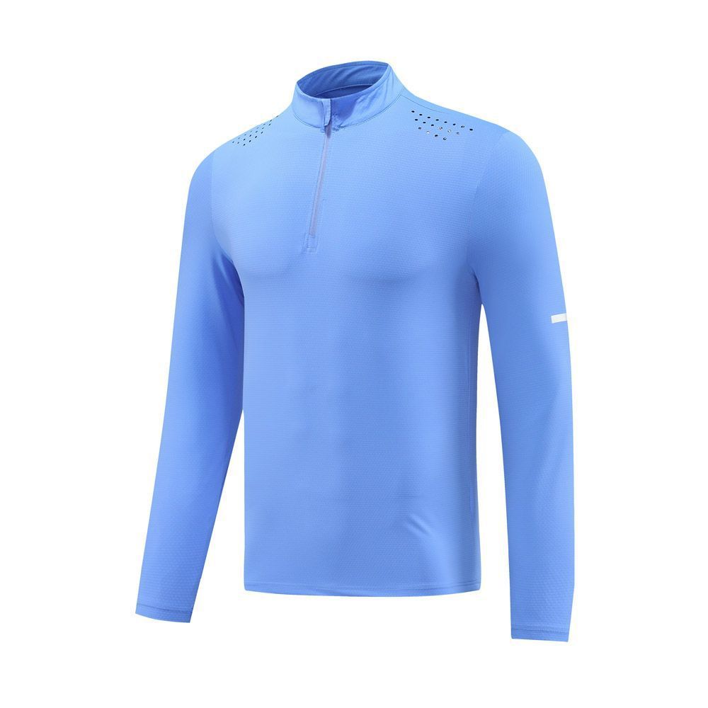 Quick-drying Exercise T-shirt Long Sleeve Colorful Blue