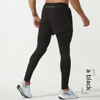 Fitness Elastic Running Pants Black Men's