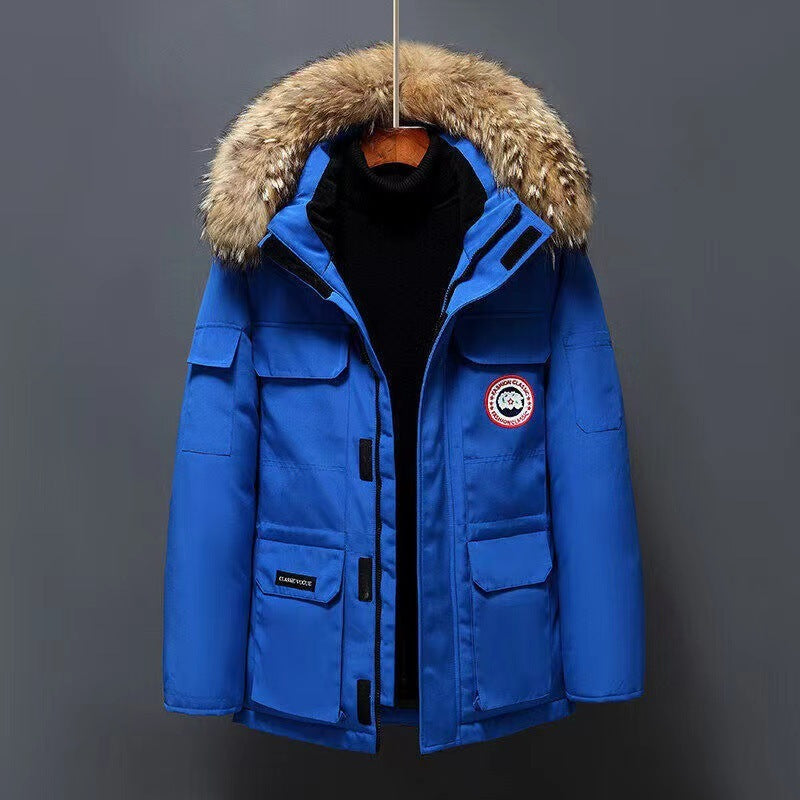 Winter Men's Mid-length Couple Outdoor Blue