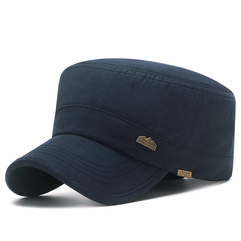 Men's Outdoor Sports All-match Adjustable Sun Hat Navy Blue Adjustable