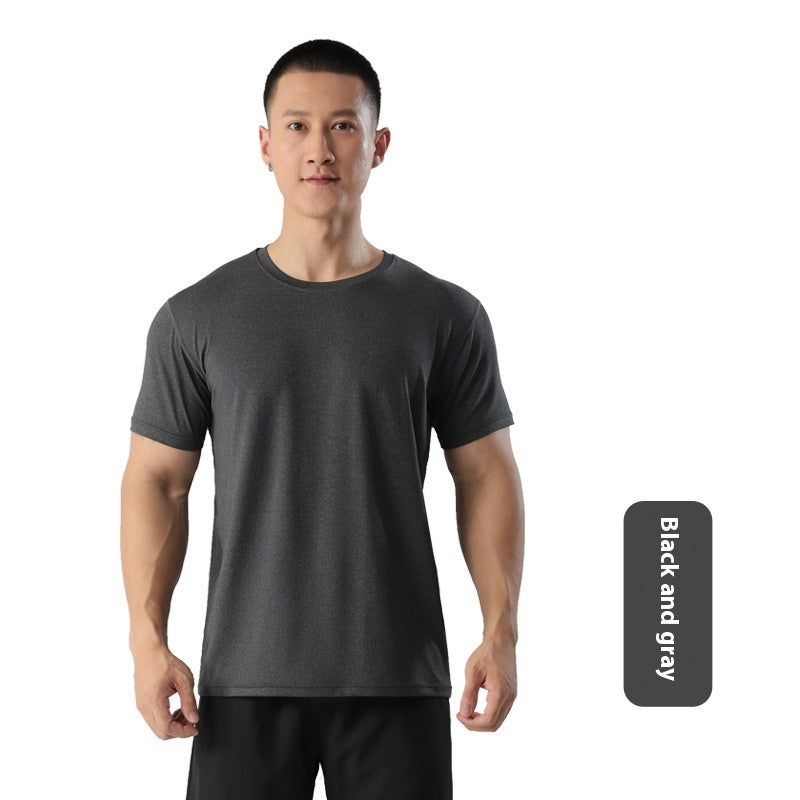 Sports And Leisure Fitness T-shirt Gray With Black Pattern