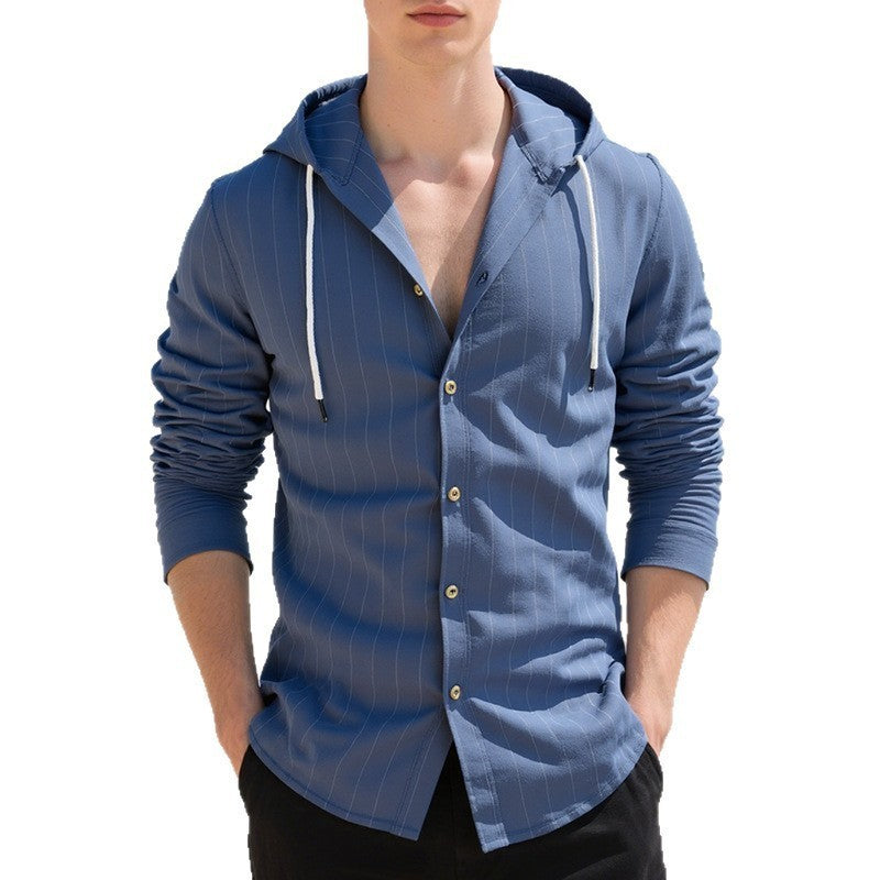 Slim-fit Hood Cardigan Shirt