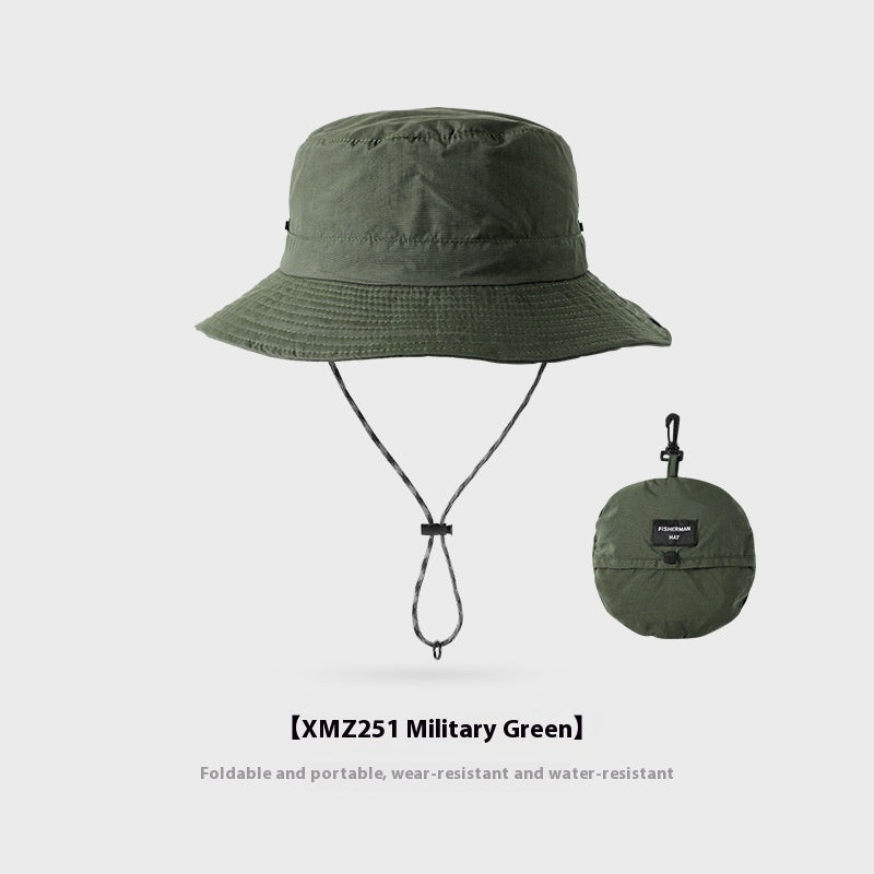 Summer Sun-proof UV-resistant Breathable And Wearable Water-repellent Hat Classic Army Green Free Size