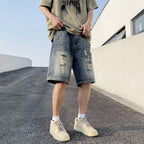 Tattered Jeans Shorts