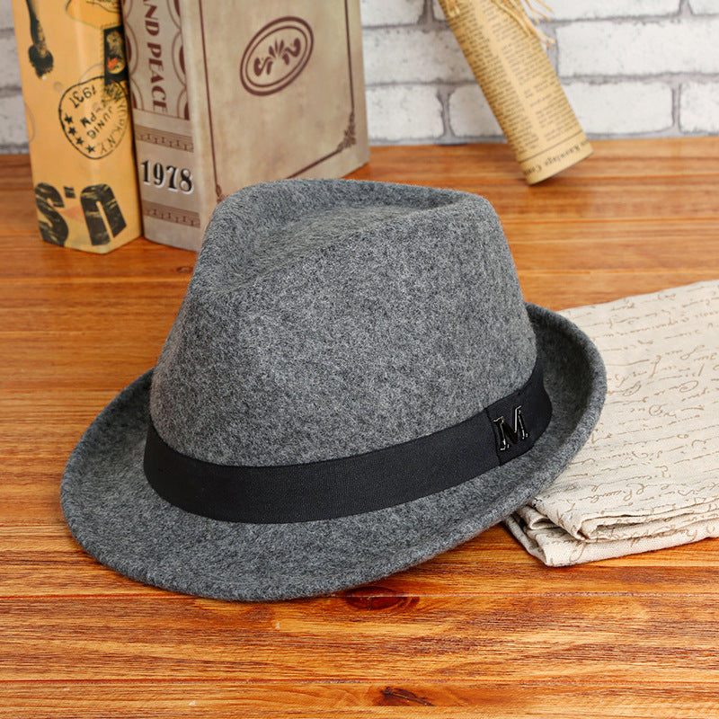 Billycock Warm Outdoor British Jazz Hat Mixed Gray