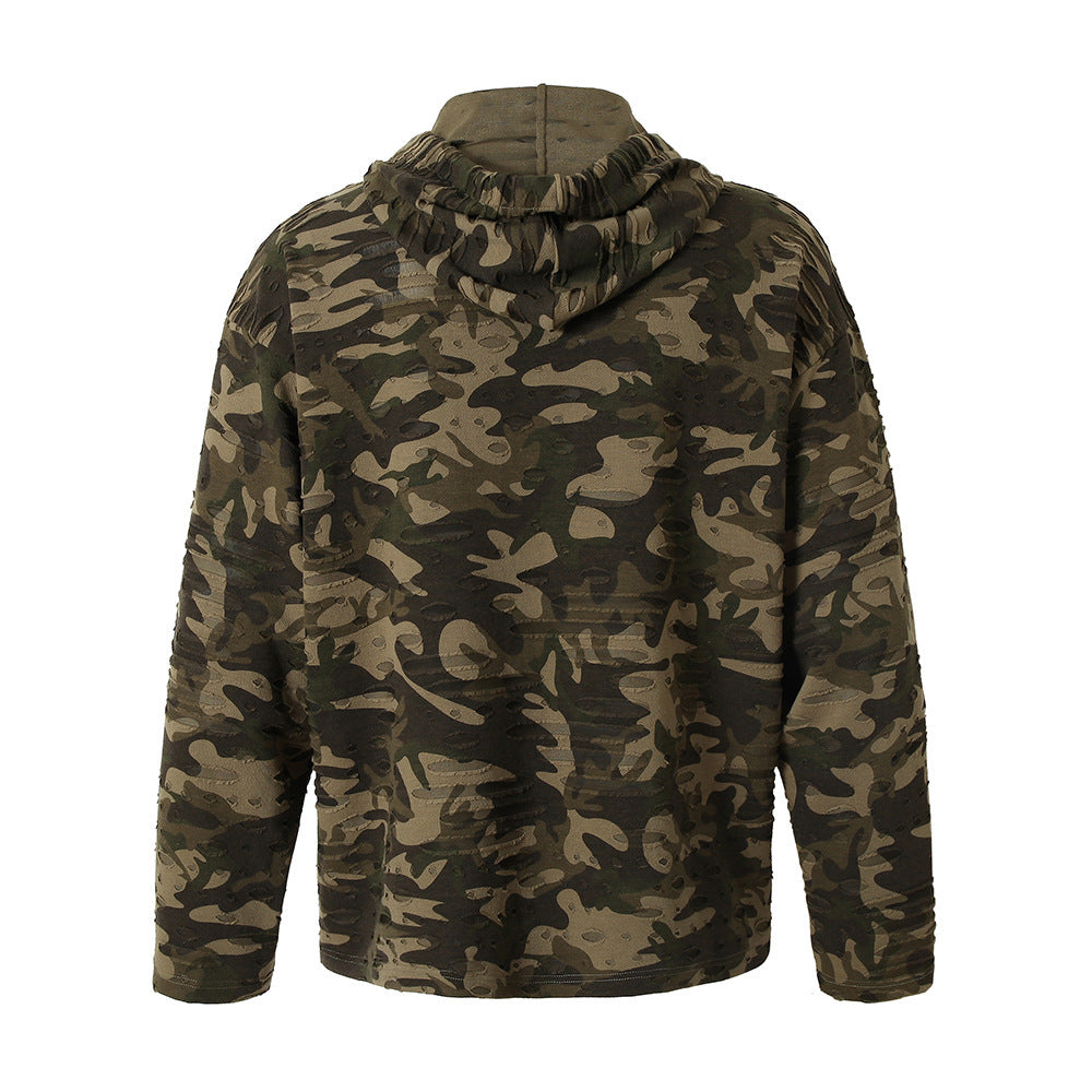 Camouflage Sweater Loose Casual Camouflage Top