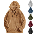 Thickening Double-sided Velvet Casual Loose Long-sleeved Hooded Sweater