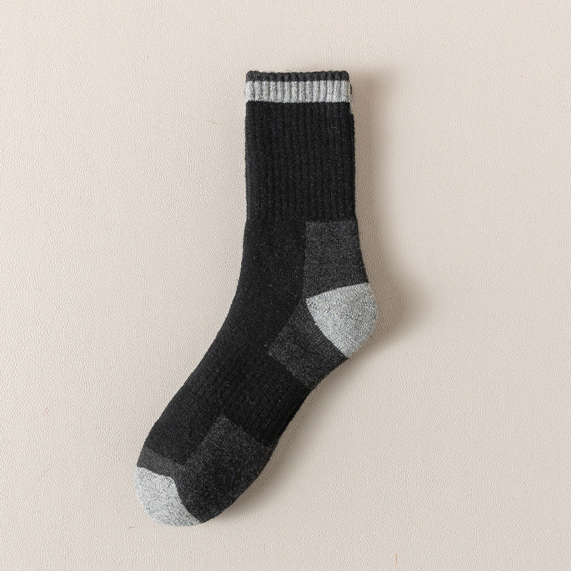 Men Fleece Lined Padded Warm Keeping Terry-loop Hosiery Wool Socks