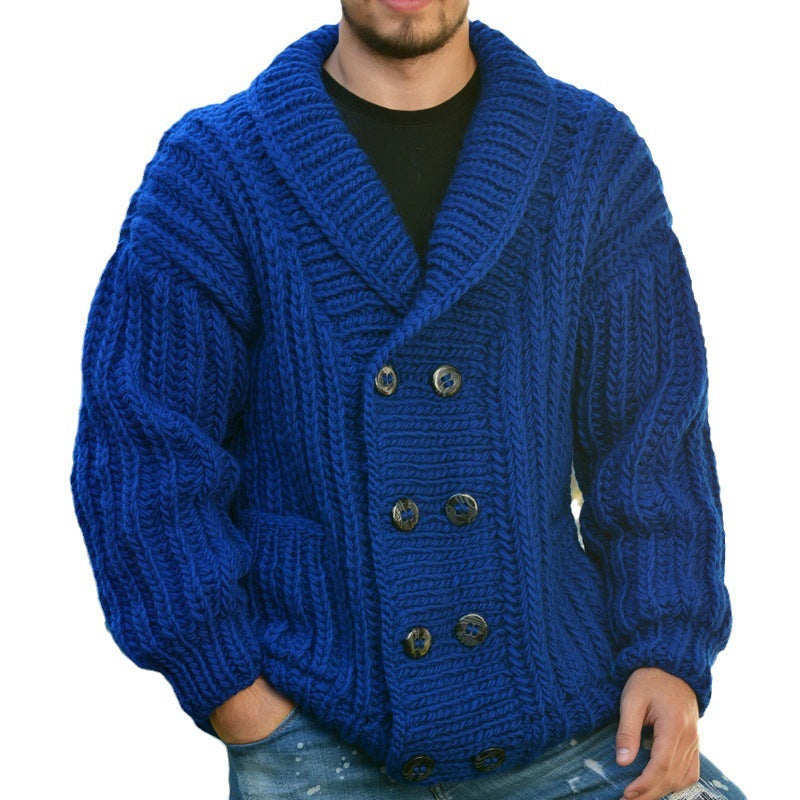 Thickened Double Breasted Sweater
