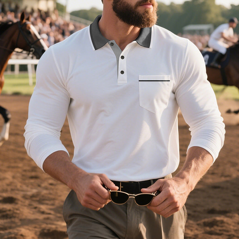 Long-sleeved Men's Polo Shirt