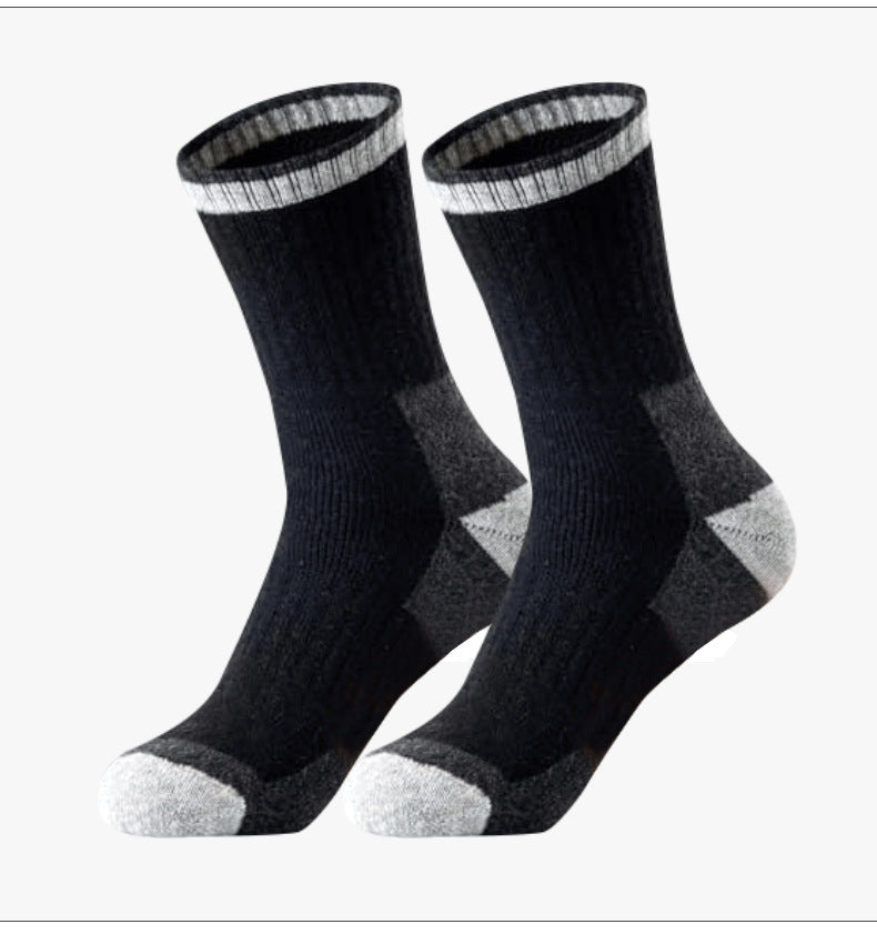 Men Fleece Lined Padded Warm Keeping Terry-loop Hosiery Wool Socks