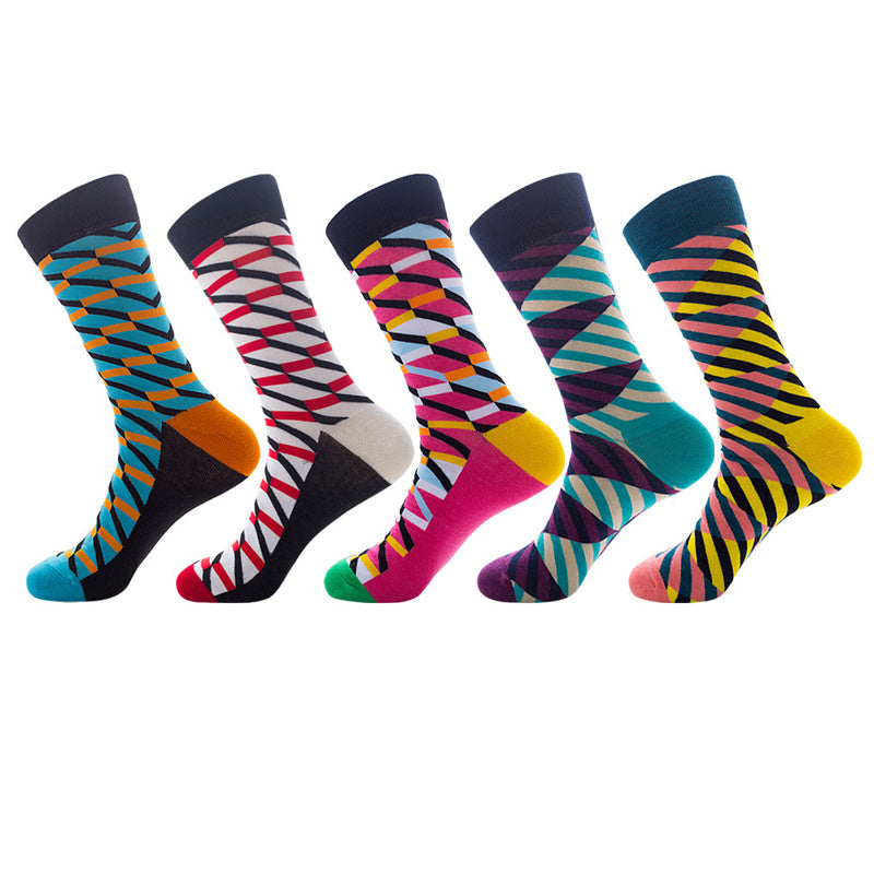 Men's Jacquard Socks AF0818 One size 5Pair