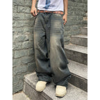 Fashion Personality Vintage Jeans Blue