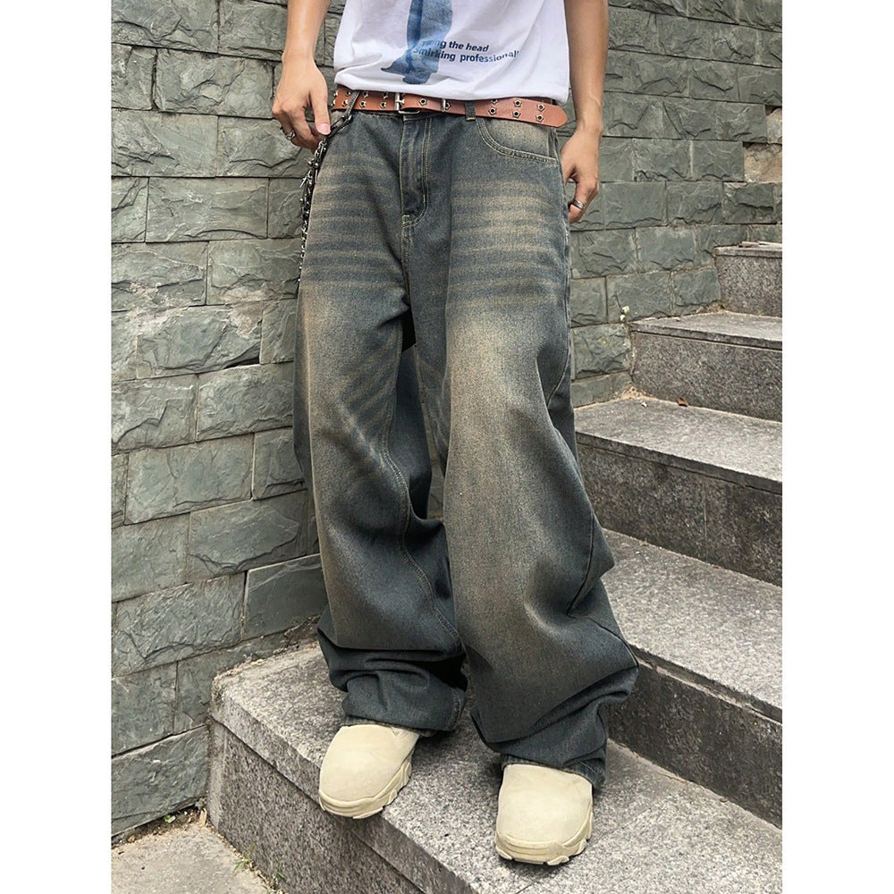 Fashion Personality Vintage Jeans Blue