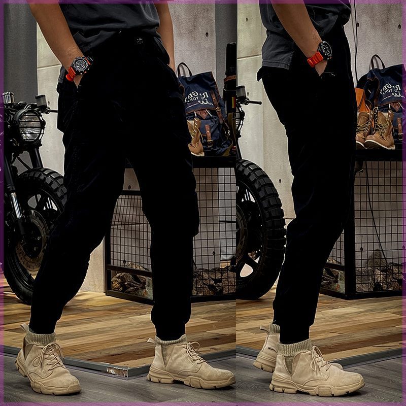 Japanese-style Retro Overalls Men Black