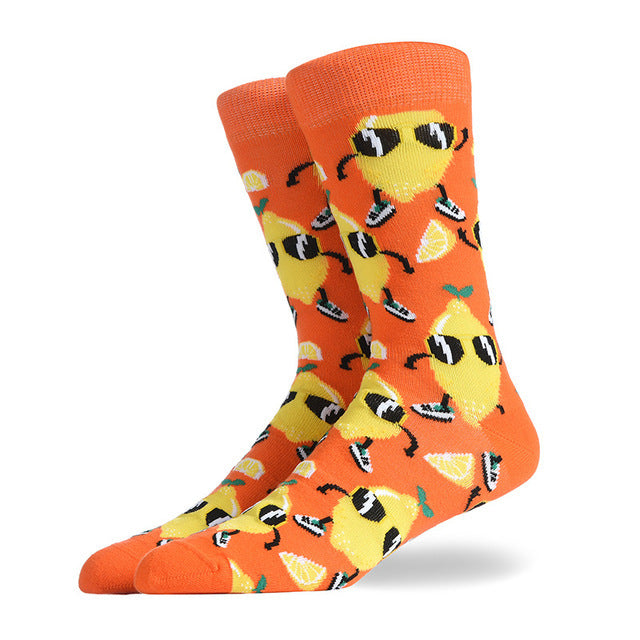 Fashion Creative Hamburger Pizza Alien Men Socks Cute Series J Default