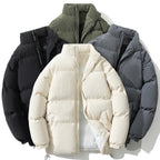 Down Cotton-padded Coat Stand-up Collar Thick Leisure Warm Cotton-padded Outer