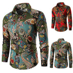 Printed shirt with long sleeves