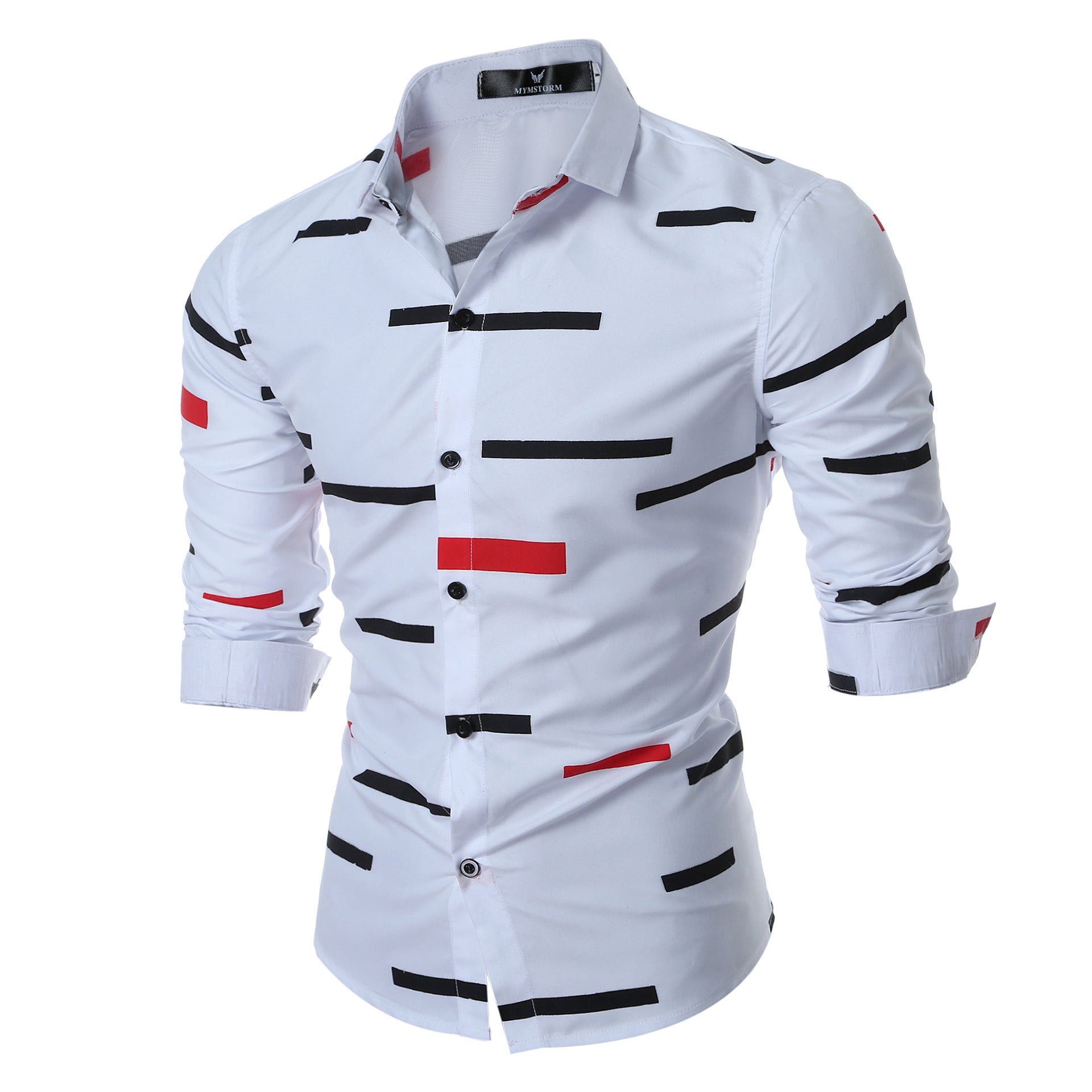 Geometric Printed Shirt White