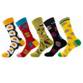 Men's Jacquard Socks AF081 One size 5Pair