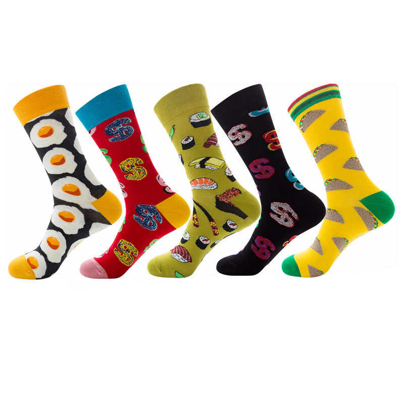 Men's Jacquard Socks AF081 One size 5Pair