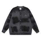 Tie-dyed Distressed Cardigan Sweater