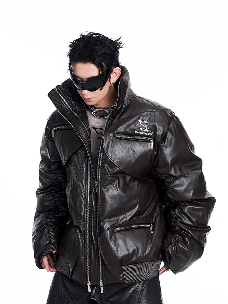 Design Stand-up Collar Thick Short Cotton Coat Jacket