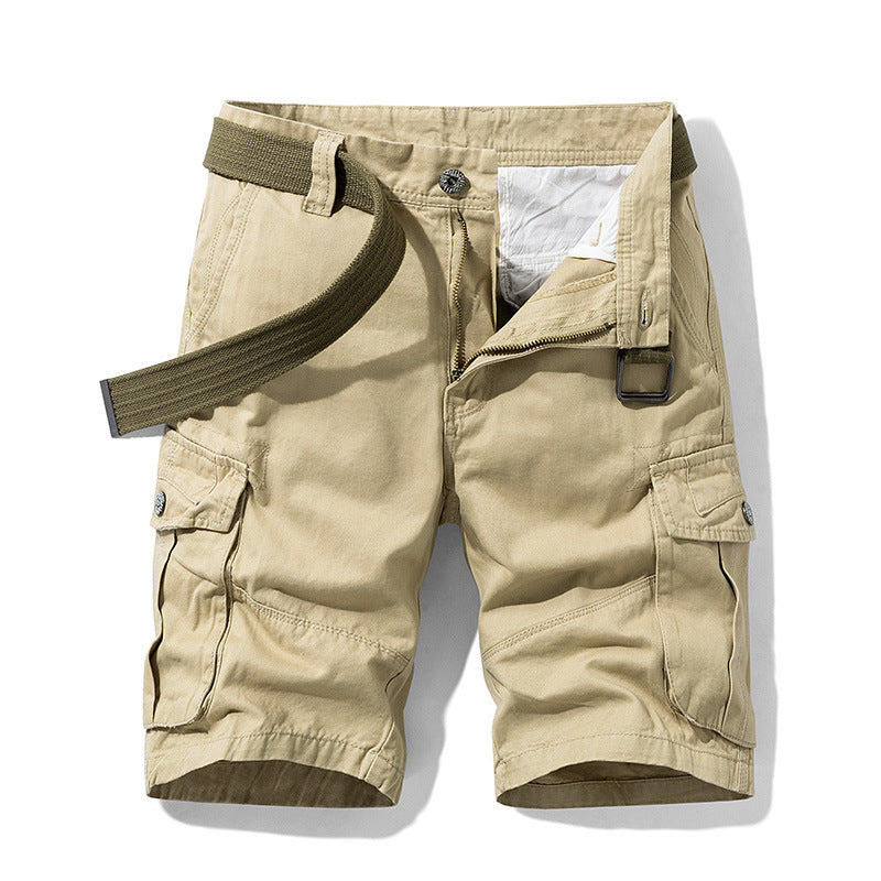 Multi-pocket Straight Casual Shorts