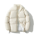 Down Cotton-padded Coat Stand-up Collar Thick Leisure Warm Cotton-padded Outer Apricot