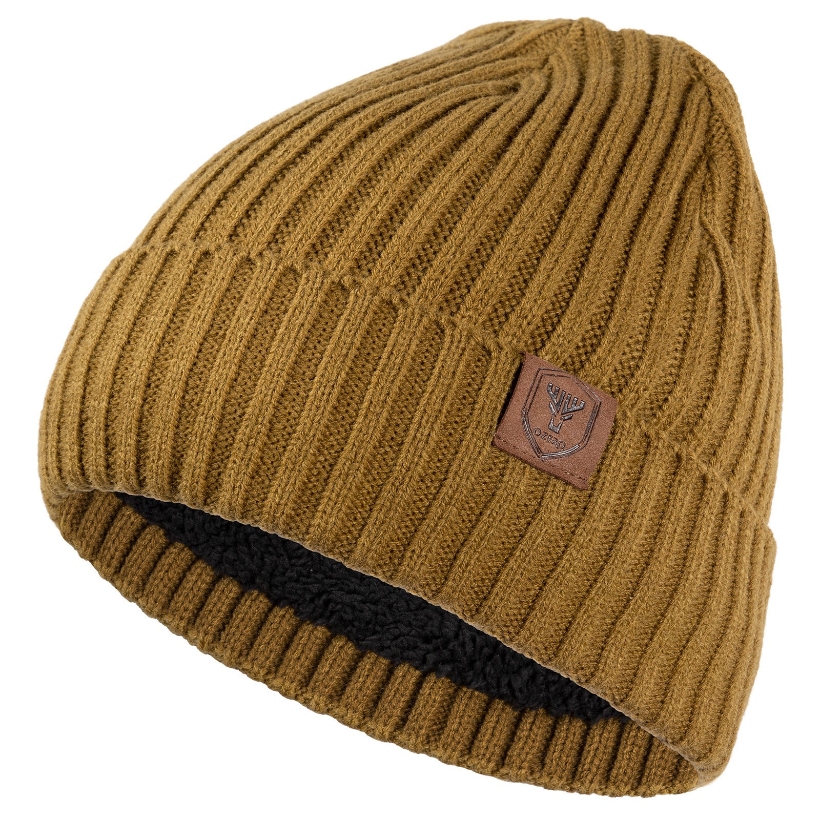Big Head Circumference Warm Ear Protection Men's Woolen Cap Brown Free Size
