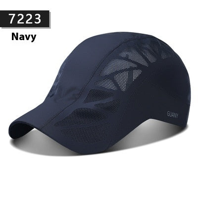 Summer Sun Protection Quick-dry Baseball Cap Dark Blue