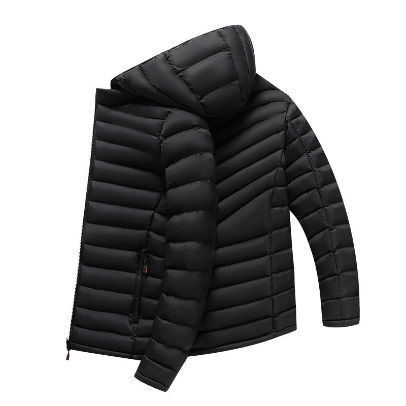Lightweight Down Cotton-padded Jacket Storage Rib Coat