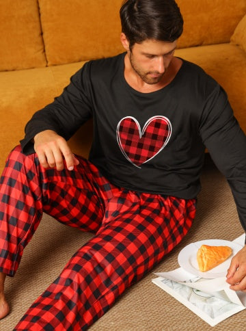 Ice Silk Long Sleeve Long Pants Pajama Set
