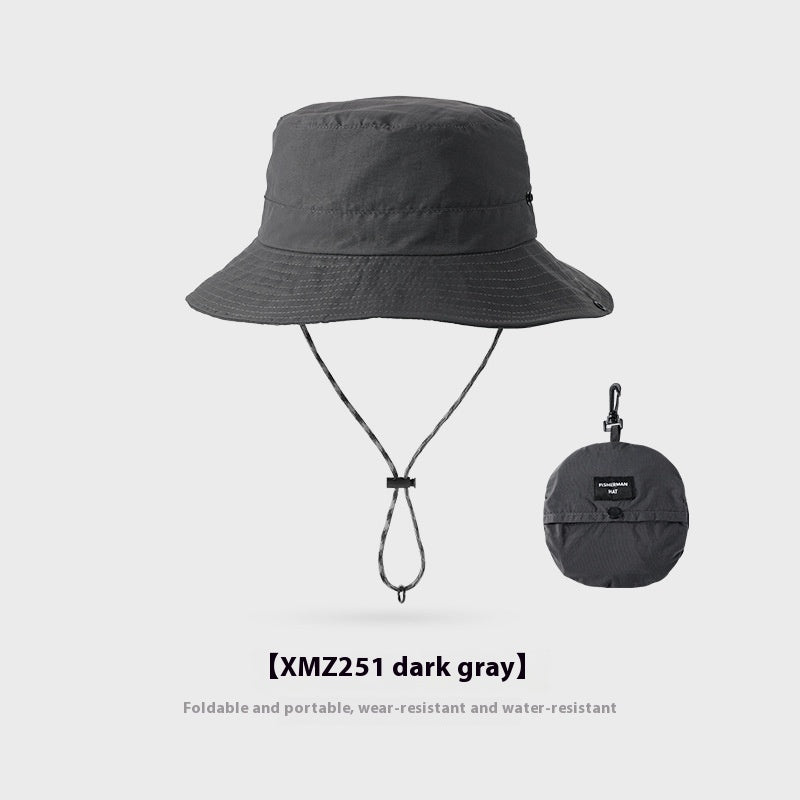 Summer Sun-proof UV-resistant Breathable And Wearable Water-repellent Hat Classic Dark Gray Free Size